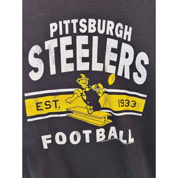 NFL Pittsburgh Steelers Waffle Knit Long Sleeve Top, Women's XXL, 100% Cotton - Picture 2 of 4